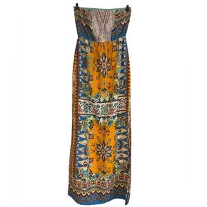 Flying Tomatoe Tube top maxi dress with lace embroidery.